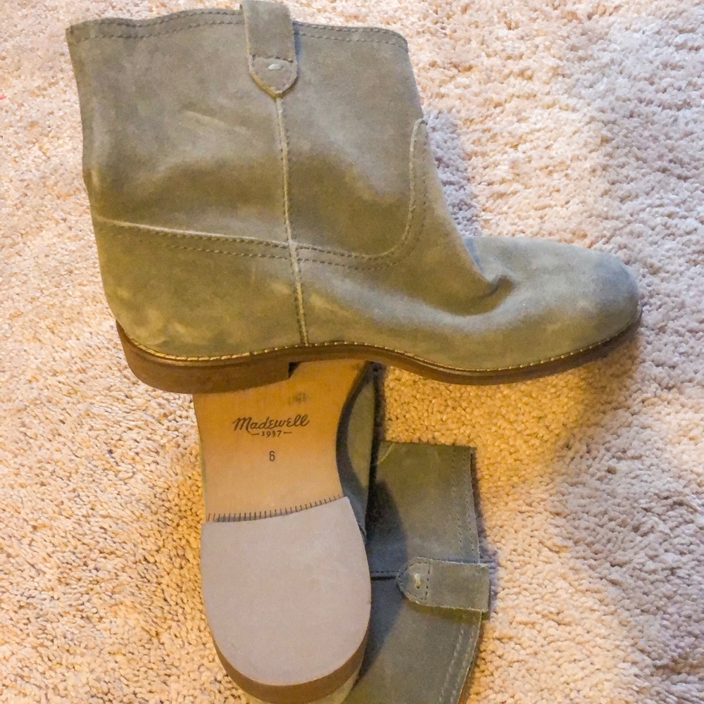 💥NW/OT💥 MADEWELL bootie // 6 // leather upper Shorty  Cowboy Boot Gray Suede